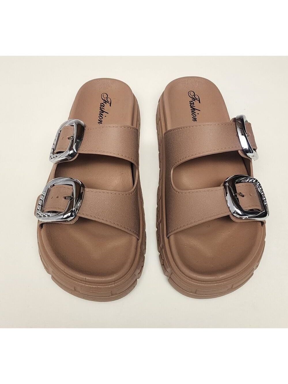 Womens Fashion Lightweight Eva Sandals Size US 8 Color Tan - Picture 4 of 8